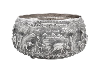 Lot 212 - A mid-20th century Thai silver bowl, Chiang Mai circa 1950