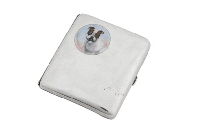 Lot 76 - An early 20th century German 900 standard silver and enamel cigarette case, Pforzheim circa 1925 by Wimmer and Reith