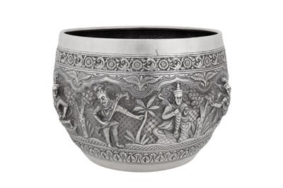 Lot 129 - A late 19th century Anglo – Indian unmarked silver bowl, Poona circa 1890