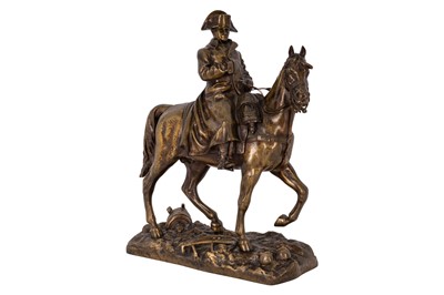 Lot 78 - After Jean-Louis Gregoire (French, 1840-1890), a bronze sculpture of Napoleon Bonaparte on Horseback