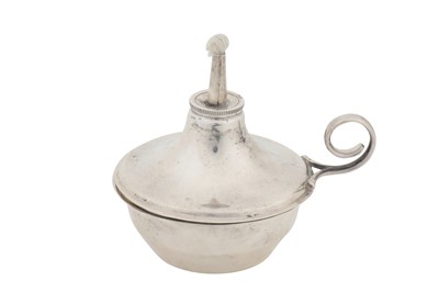 Lot 371 - A George V sterling silver table lighter, Birmingham 1931 by Asprey and Co