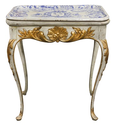 Lot 25 - A mid-18th-century Danish Faience tea or side table circa 1760