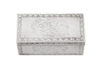 Lot 306 - A Louis XV mid-18th century French silver snuff box, Paris 1764 by NLC