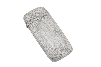 Lot 26 - A Victorian sterling silver cheroot case, Birmingham 1844 by Nathaniel Mills