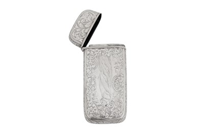 Lot 26 - A Victorian sterling silver cheroot case, Birmingham 1844 by Nathaniel Mills