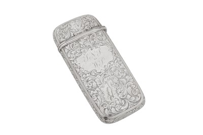 Lot 26 - A Victorian sterling silver cheroot case, Birmingham 1844 by Nathaniel Mills