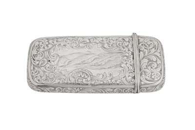 Lot 26 - A Victorian sterling silver cheroot case, Birmingham 1844 by Nathaniel Mills