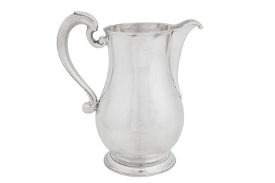 Lot 467 - A George II sterling silver beer jug, London 1738 by Francis Spilsbury I (reg. 24th July 1729)