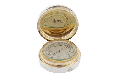 Lot 57 - A George V sterling silver cased barometer London 1925 by William Hornby