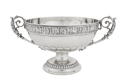 Lot 421 - A Victorian sterling silver twin handled bowl, Birmingham 1899 by Elkington and Co