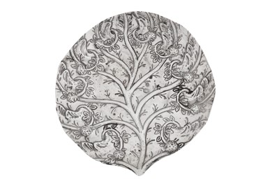 Lot 231 - A mid-19th century Ottoman Turkish silver dish, circa 1850, Tughra of Sultan Abdul Mecid (r. 1839-61)