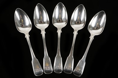 Lot 278 - A set of five fine antique George III Solid...