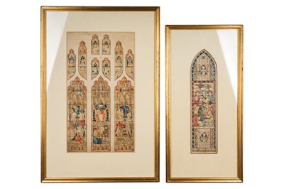 Lot 194 - A collection of seventeen original designs for stained glass windows, late 19th century