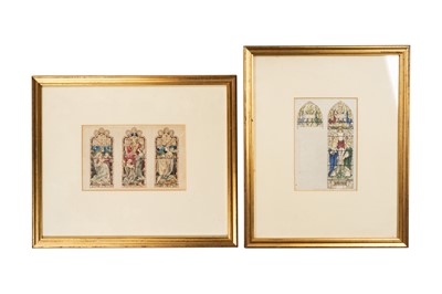 Lot 194 - A collection of seventeen original designs for stained glass windows, late 19th century