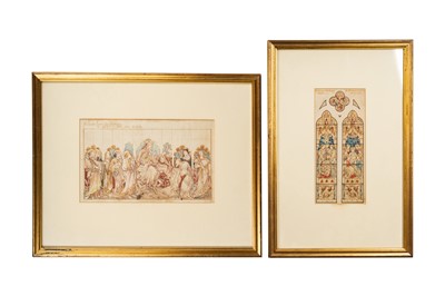 Lot 194 - A collection of seventeen original designs for stained glass windows, late 19th century