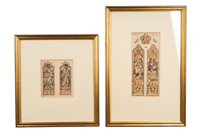 Lot 194 - A collection of seventeen original designs for stained glass windows, late 19th century