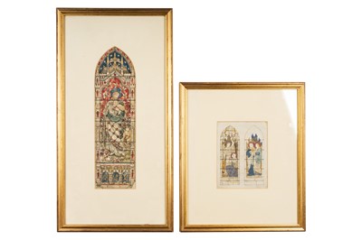 Lot 194 - A collection of seventeen original designs for stained glass windows, late 19th century