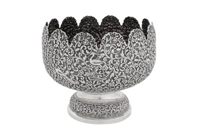 Lot 149 - A late 19th / early 20th century Anglo – Indian unmarked silver footed bowl, Cutch circa 1900
