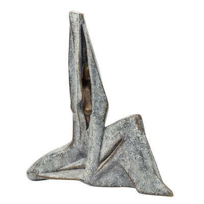 Lot 99 - Kathy Prest, Abstract bronzed resin sculpture titled 'Almitra'