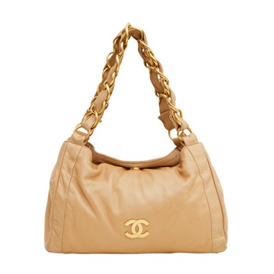 Lot 138 - Chanel Beige CC Chain Shoulder Bag