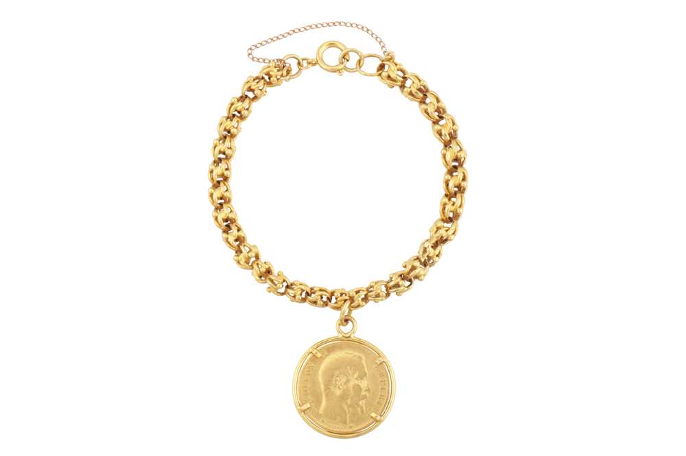 Lot 50 - A coin bracelet