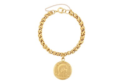 Lot 50 - A coin bracelet