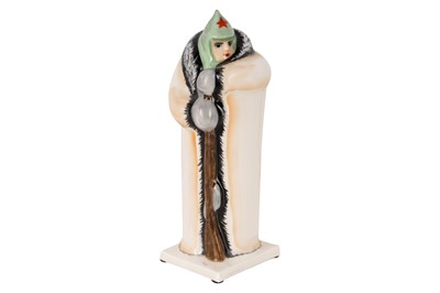 Lot 156 - Soviet Agitation or Propaganda Porcelain Figure of 'The Sentry', Lomonosov Factory