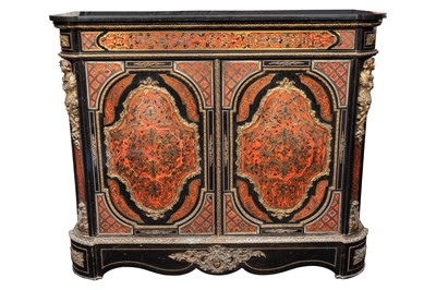Lot 48 - A Napoleon III period gilt brass and ormolu mounted Boulle work side cabinet, circa 1870