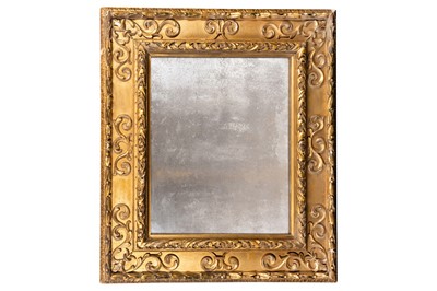 Lot 43 - An Italian carved giltwood mirror, 18th century