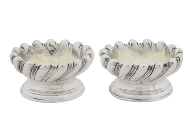 Lot 430 - A pair of William IV sterling silver salts, London 1831 by James Charles Edington