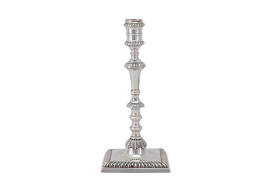 Lot 444 - An early George III sterling silver candlestick, London 1762 by Ebenezer Coker (reg. 27th March 1738)