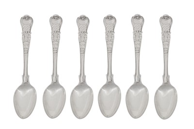Lot 333 - A set of six early Victorian sterling silver teaspoons, London 1840 mark of Benjamin Smith, probably made by William Eaton