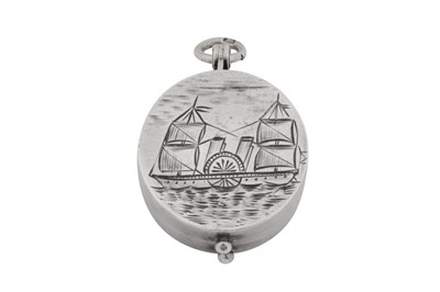 Lot 43 - A Victorian sterling silver miniature compass, Birmingham 1892 by L&W possibly Lawson & Ward