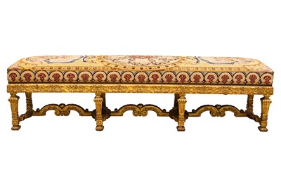 Lot 4 - A 19th century Italian carved giltwood bench