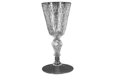 Lot 181 - A mid-18th Century Dutch wine glass