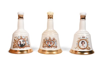 Lot 308 - Bells Royal Celebration Decanters - 3 bottles