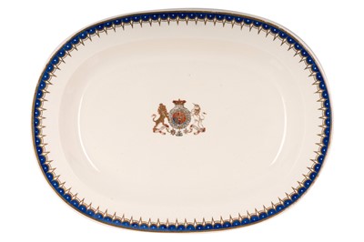 Lot 130 - A Wedgwood creamware oval platter from the Duke of Clarence service, circa 1800