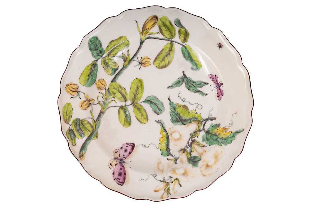 123 - A mid-18th century Chelsea Porcelain 'Hans Sloane' plate