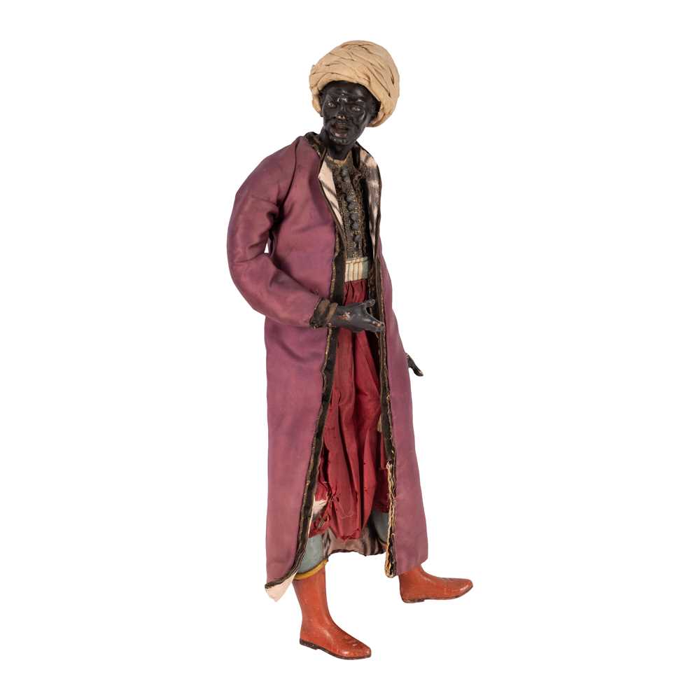 35 - An early 19th Century Neapolitan terracotta & wood creche figure circa 1820