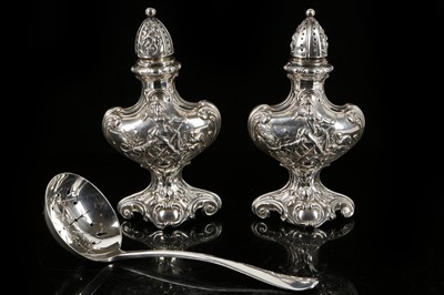 Lot 439 - A pair of antique continental Sterling Silver...