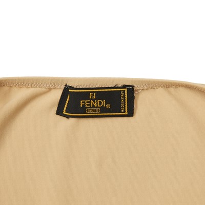 Lot 137 - Fendi Beige Appliqué Camisole Dress