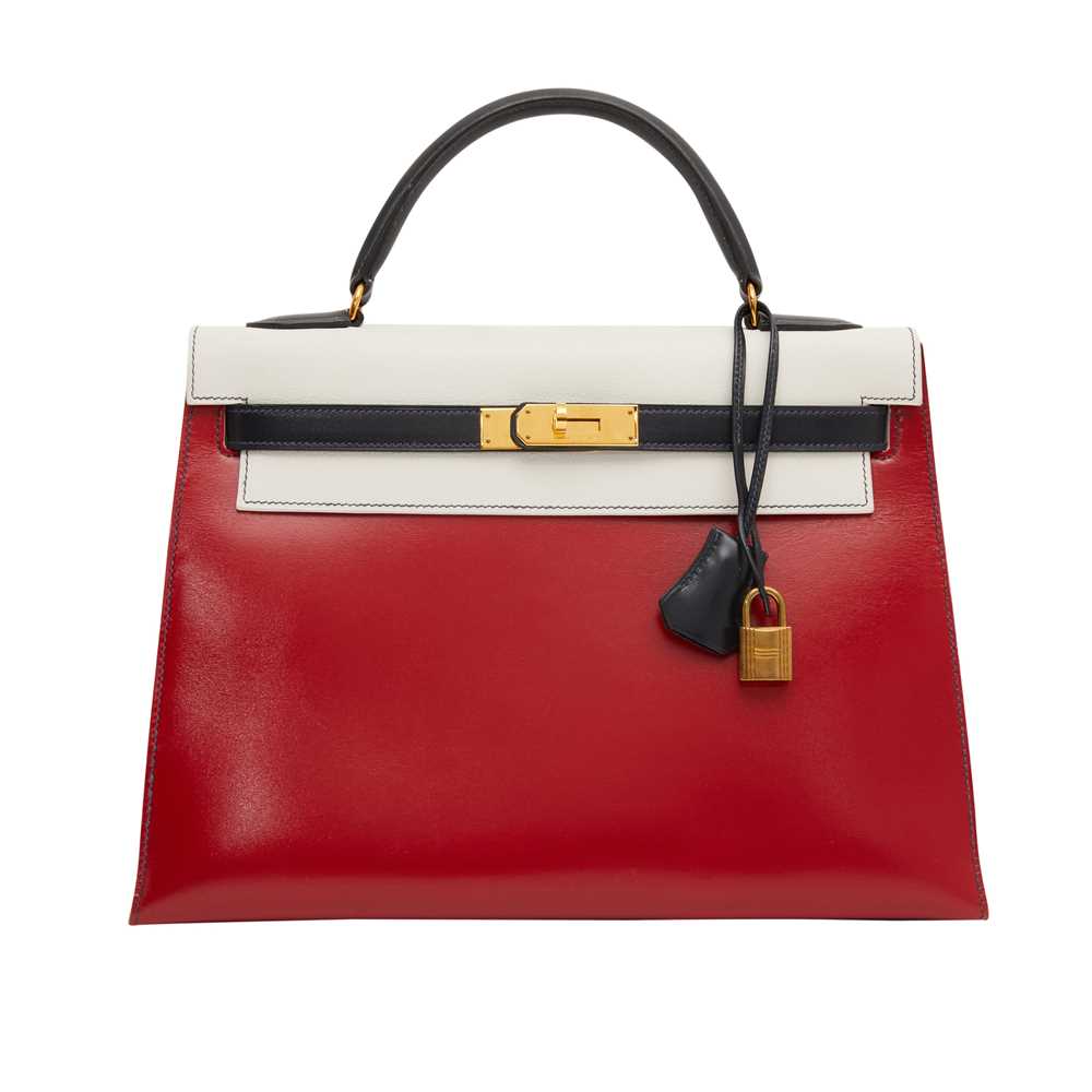 37 - Hermes Limited Edition Tri Colour Kelly Sellier 32
