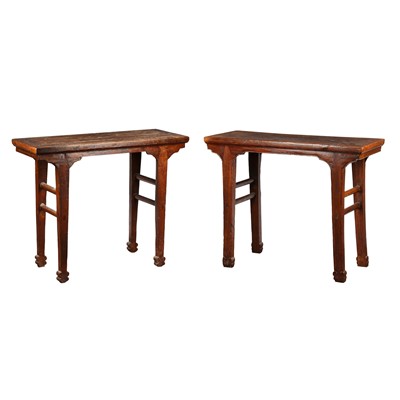 Lot 197 - Two Chinese elm side tables, Qing dynasty, 19th century