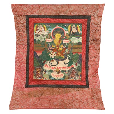 Lot 220 - A Tibetan painted thangka, 19th/20th century