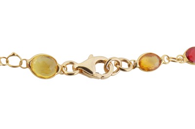 Lot 148 - A multi-coloured sapphire bracelet