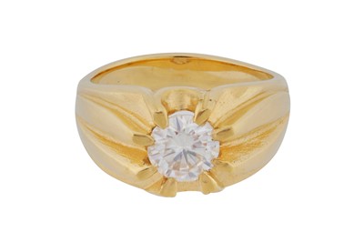 Lot 301 - A single-stone moissanite ring, circa 2024