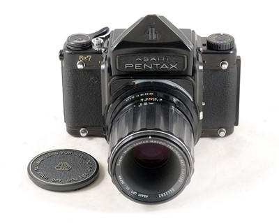 Lot 311 - Pentax 6x7 120 SLR with Plain Prism & 135mm Macro Lens.