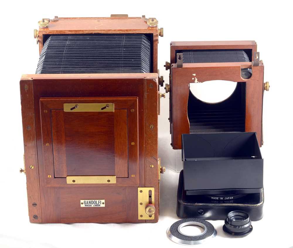 Lot 182 - Gandolfi Half Plate Mahogany & Brass Camera Body.