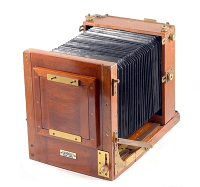 Lot 182 - Gandolfi Half Plate Mahogany & Brass Camera Body.
