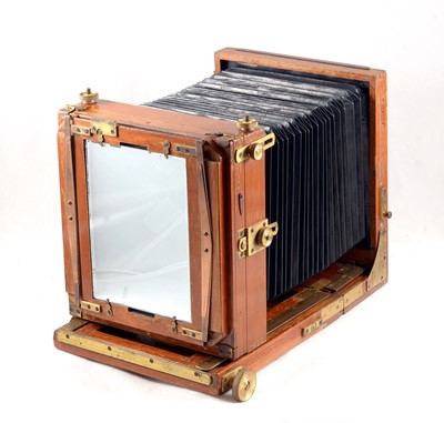 Lot 182 - Gandolfi Half Plate Mahogany & Brass Camera Body.
